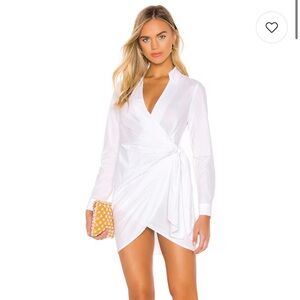 Superdown Sophie Draped Mini Dress in White